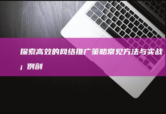 探索高效的网络推广策略：常见方法与实战案例剖析